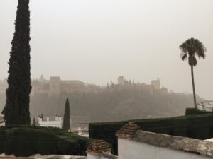 Panoramic view of the Alhambra.