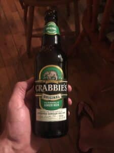 0.5 litre bottle of Crabbie's Original Alcoholic Ginger Beer.