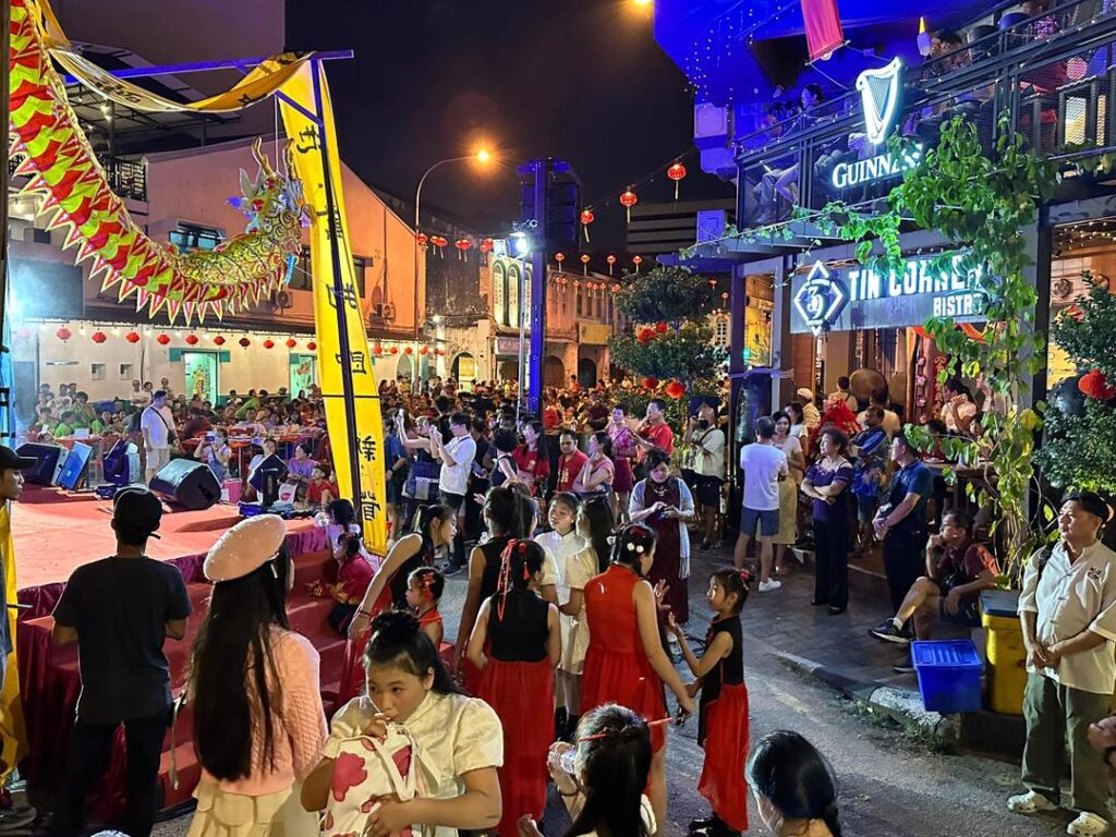 Streetside view of Tin Corner 39 in Ipoh, Malaysia.
