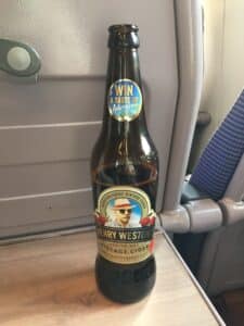 View of a 500 ml bottle of Henry Weston's Vintage Cider (Medium Dry)