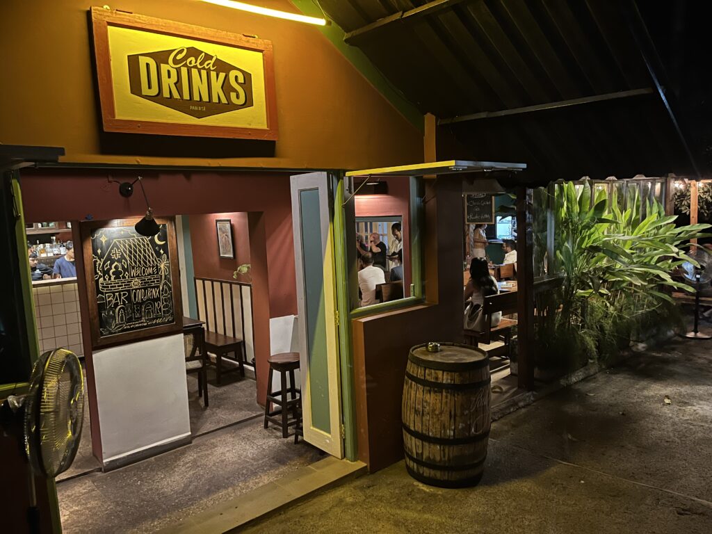 Exterior view of Bar Cold Drinks in Goa, India.