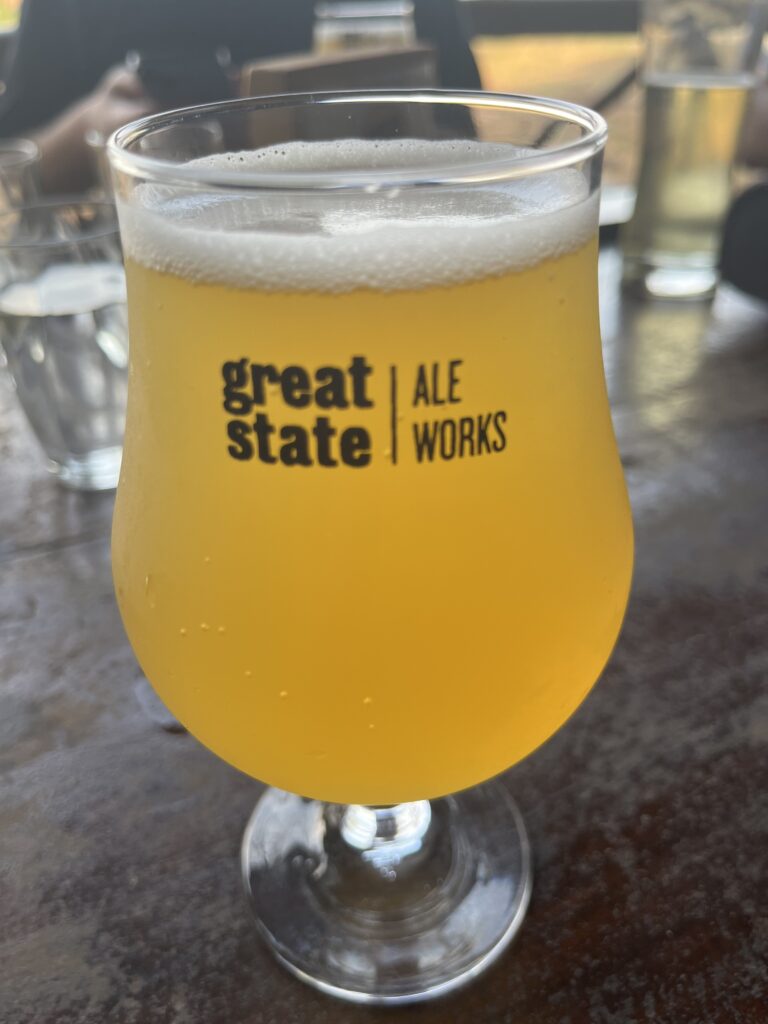 Glass of Great State Ale Works IPA.