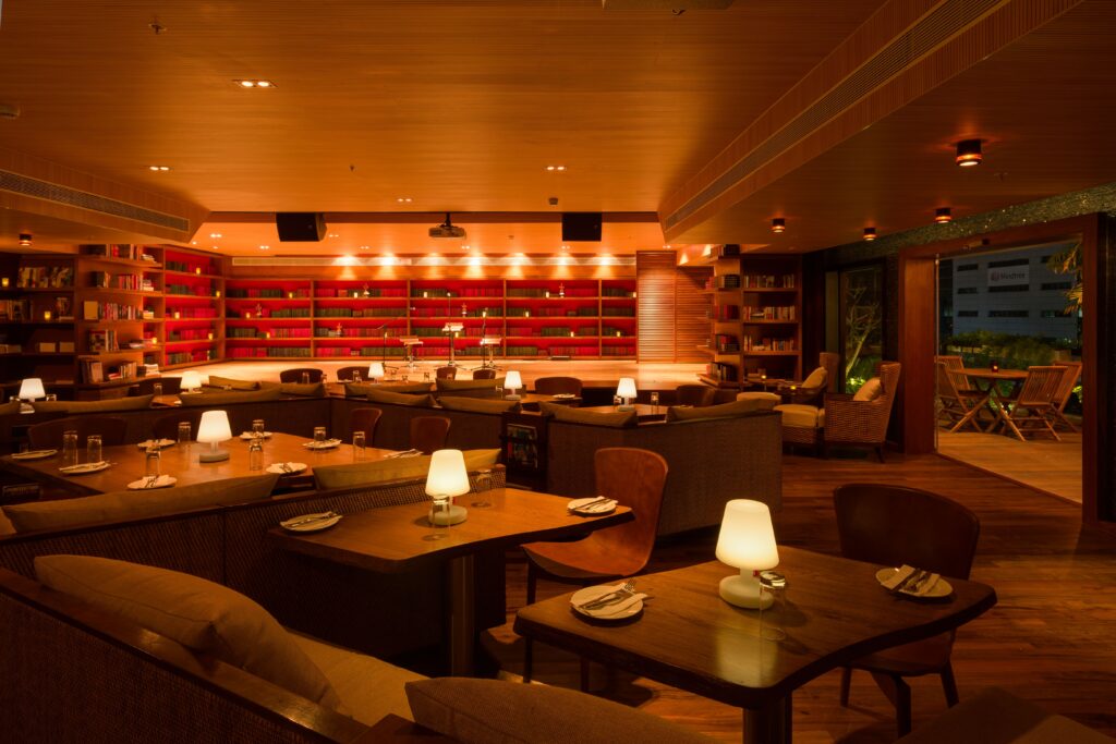 Interior view of Windmills Craftworks brewpub in Bengaluru, India.