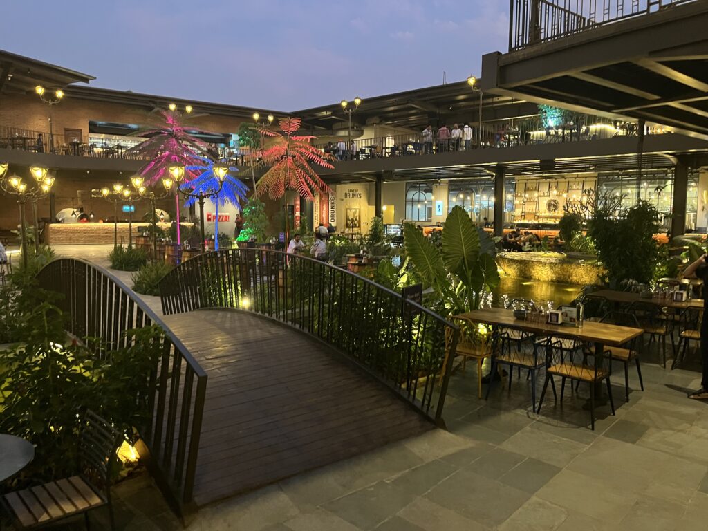 Interior view of The Bier Library Sarjapur Road in Bangalore, India.