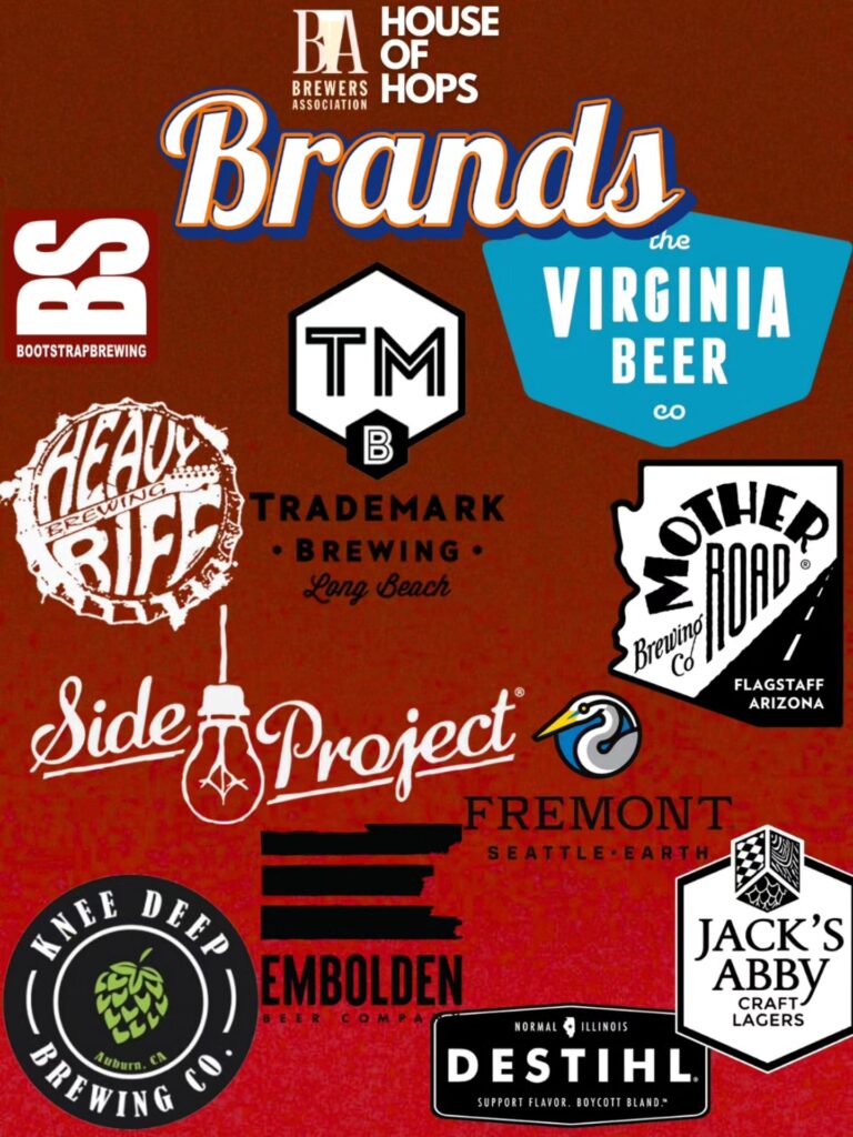 Overview of brewers providing samples for curated tasting events titled "Discover American Craft Beer" at House of Hops in Kuala Lumpur, Malaysia.