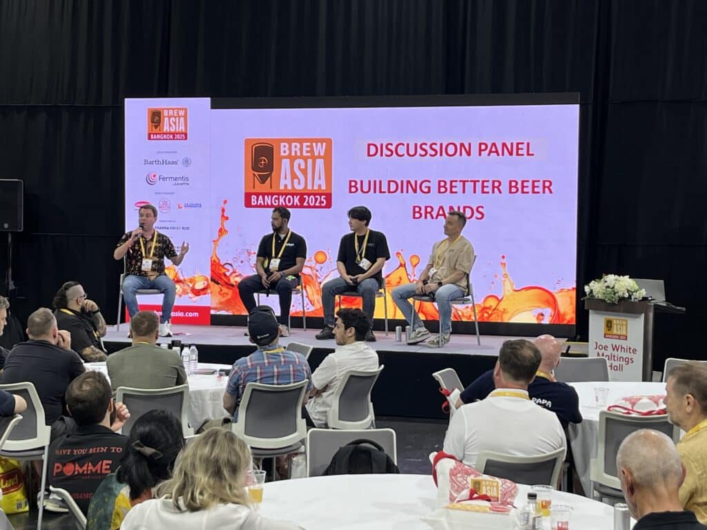 Discussion panel at Brew Asia 2025 in Bangkok, Thailand.