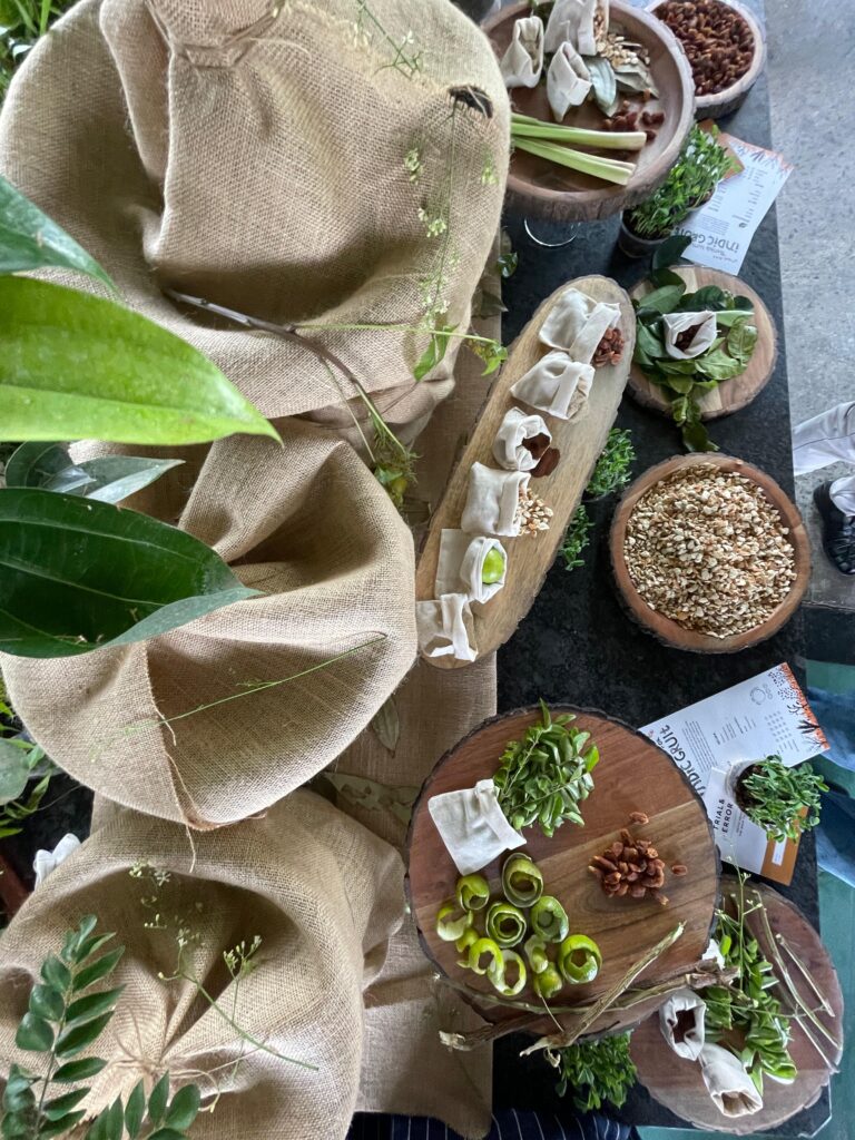 Assortment of botanicals and herbs used in the preparation of Biergarten Brewery's Indic Gruit.