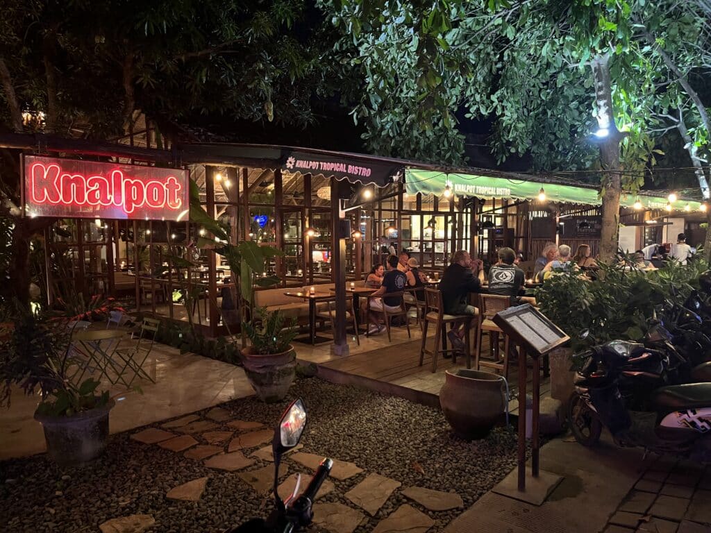 Exterior view of Restaurant Knalpot in Kuta, Lombok.